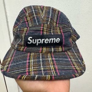 2008 supreme plaid 5-panel hat